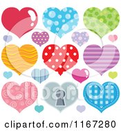 Poster, Art Print Of Colorful Patterned Hearts