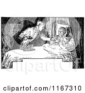 Poster, Art Print Of Retro Vintage Black And White Boy Being Woken Up