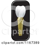 Clipart Of A Dental Tooth Implant 2 Royalty Free Vector Illustration