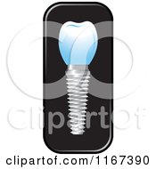 Clipart Of A Dental Tooth Implant 3 Royalty Free Vector Illustration