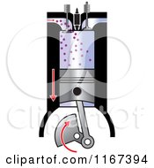 Clipart Of A Diesel Compression Intake Royalty Free Vector Illustration by Lal Perera