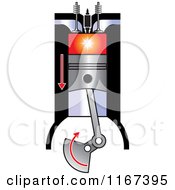 Clipart Of A Diesel Compression Power Royalty Free Vector Illustration