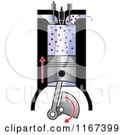 Clipart Of A Diesel Compression Exhaust Royalty Free Vector Illustration by Lal Perera