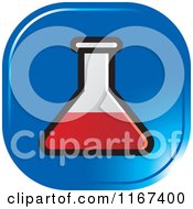 Poster, Art Print Of Blue Medical Science Flask Icon