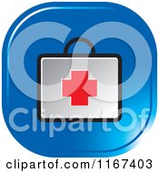 Clipart Of A Blue Medical First Aid Kit Icon Royalty Free Vector Illustration