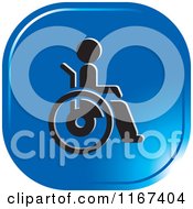 Blue Medical Wheelchair Icon