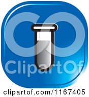 Clipart Of A Blue Medical Test Tube Icon Royalty Free Vector Illustration by Lal Perera