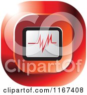 Red Medical Cardiogram Icon