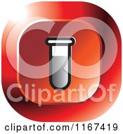 Clipart Of A Red Medical Test Tube Icon Royalty Free Vector Illustration by Lal Perera