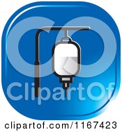 Clipart Of A Blue Medical Iv Icon Royalty Free Vector Illustration