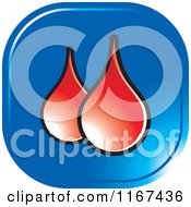 Clipart Of A Blue Medical Blood Icon Royalty Free Vector Illustration by Lal Perera