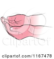 Clipart Of Cupped Baby Hands Royalty Free Vector Illustration by Lal Perera