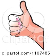 Clipart Of A Thumb Up Baby Hand Icon Royalty Free Vector Illustration by Lal Perera