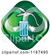 Clipart Of An Aardvark Trash Can Royalty Free Vector Illustration
