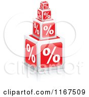 Poster, Art Print Of 3d Stacked Percent Cubes