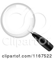 Clipart Of A Black Handled Magnifying Glass Royalty Free Vector Illustration