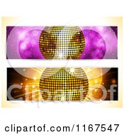 Poster, Art Print Of Golden Disco Ball Website Banners