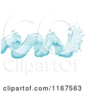 Cartoon Of A Spiraling Blue Water Splash Design Element Royalty Free Vector Clipart