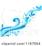 Poster, Art Print Of Blue Water Splash Design Element 3