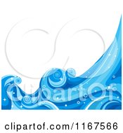 Background Of Blue Water And Splashing Waves 4