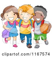 Poster, Art Print Of Group Of Happy Diverse School Children