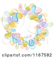 Poster, Art Print Of Circle Frame Of Colorful Splashes