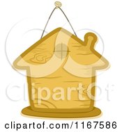 Wooden Sign In The Shape Of A House