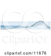 Internet Web Banner With Lines And A Blue Background