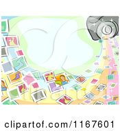 Poster, Art Print Of Photography Background With Snapshots A Camera And Copyspace