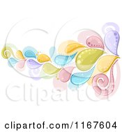 Cartoon Of A Splash Design Element In Colorful Pastels Royalty Free Vector Clipart