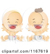 Poster, Art Print Of Caucasian Babies Reaching Out