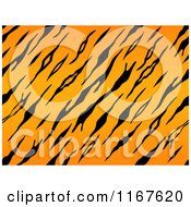 Cartoon Of A Seamless Tiger Animal Print Pattern Royalty Free Vector Clipart