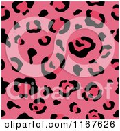 Cartoon Of A Seamless Pink Leopard Animal Print Pattern Royalty Free Vector Clipart