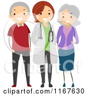 Poster, Art Print Of Senior Couple And Their Doctor