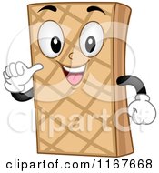 Cartoon Of A Waver Cookie Mascot Royalty Free Vector Clipart by BNP Design Studio