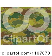 Poster, Art Print Of Seamless Green And Brown Camouflage Pattern