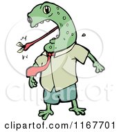 Cartoon Of A Frog Royalty Free Vector Illustration