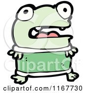 Cartoon Of A Frog Royalty Free Vector Illustration
