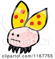 Cartoon Of A Yellow Ladybug Royalty Free Vector Illustration