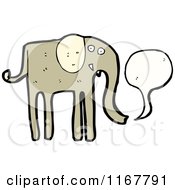 Cartoon Of A Talking Elephant Royalty Free Vector Illustration