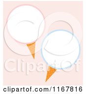 Cartoon Of Ice Cream Cone Frames On Beige Royalty Free Vector Clipart
