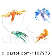 Poster, Art Print Of Origami Paper Parrots