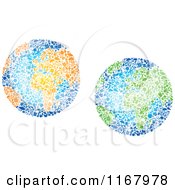 Poster, Art Print Of Globes Composed Of Recycle Items