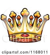 Poster, Art Print Of Gold Crown With Rubies