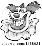 Poster, Art Print Of Grayscale Grinning Clown