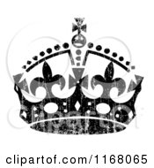 Poster, Art Print Of Black Crown With White Distress Overlay