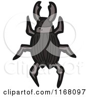 Cartoon Of A Beetle Royalty Free Vector Illustration