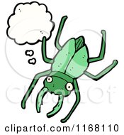Cartoon Of A Thinking Beetle Royalty Free Vector Illustration