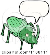 Cartoon Of A Talking Beetle Royalty Free Vector Illustration
