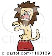 Cartoon Of A Circus Lion Royalty Free Vector Illustration